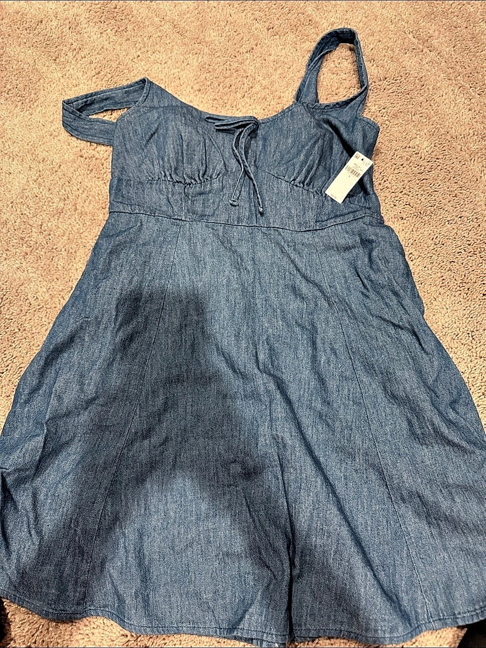 Old Navy Bra-Free Tie-Front Denim Mini Dress